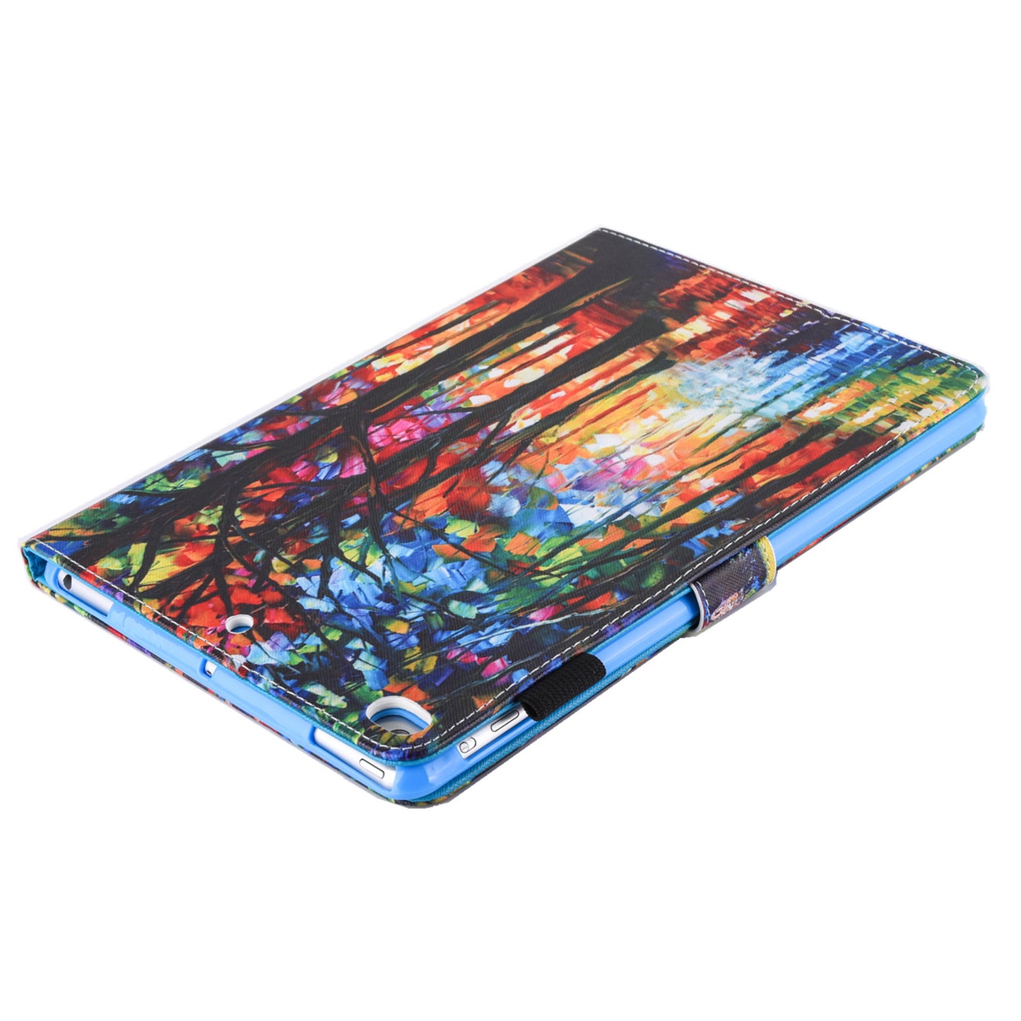 Pattern Printing Card Holder Leather Stand Smart Tablet Case for iPad 9.7 inch (2018)/9.7-inch (2017)