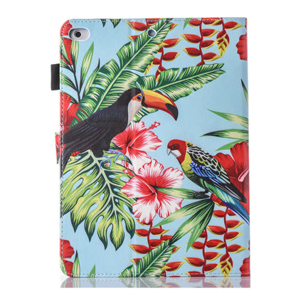 Pattern Printing Card Holder Leather Stand Smart Tablet Case for iPad 9.7 inch (2018)/9.7-inch (2017)