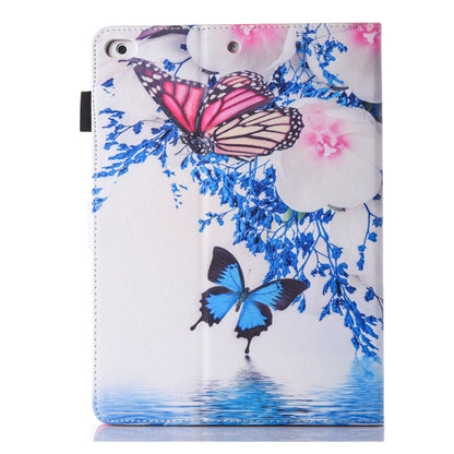 Pattern Printing Card Holder Leather Stand Smart Tablet Case for iPad 9.7 inch (2018)/9.7-inch (2017)