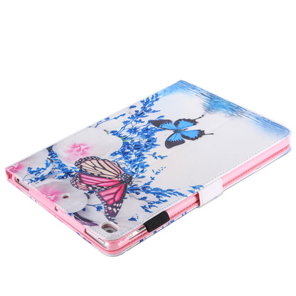 Pattern Printing Card Holder Leather Stand Smart Tablet Case for iPad 9.7 inch (2018)/9.7-inch (2017)
