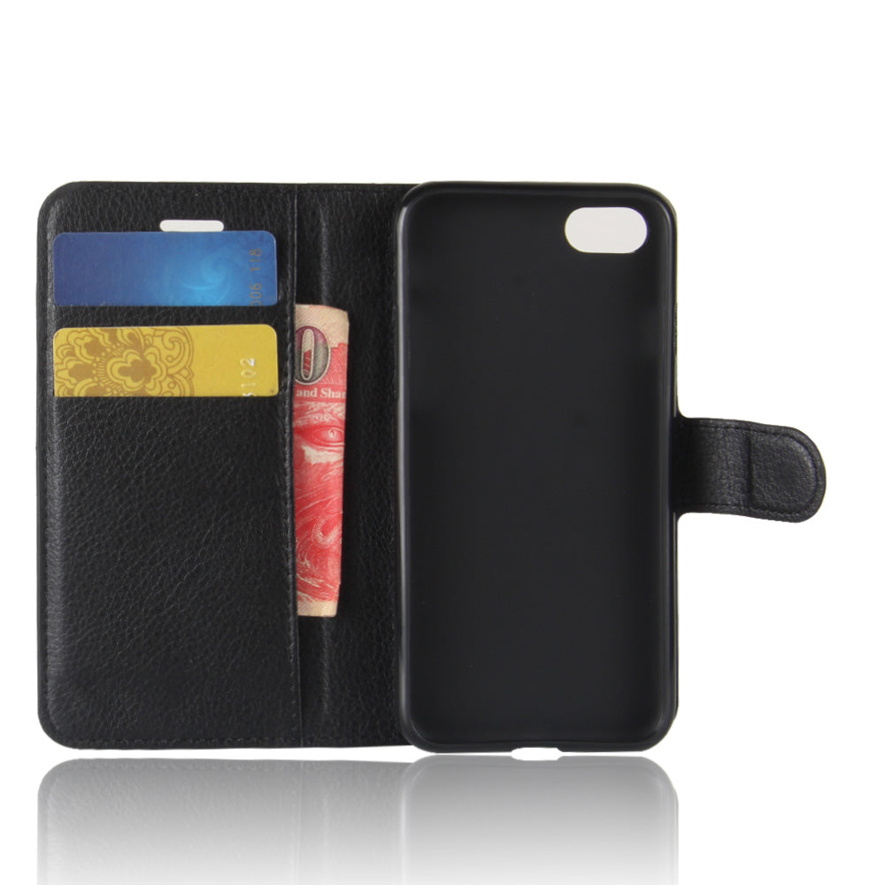 Stand Feature Litchi Skin PU Leather Wallet Magnetic Protective Cover for iPhone 7/8 4.7 inch/SE (2020)/SE (2022)