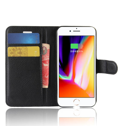 Stand Feature Litchi Skin PU Leather Wallet Magnetic Protective Cover for iPhone 7/8 4.7 inch/SE (2020)/SE (2022)