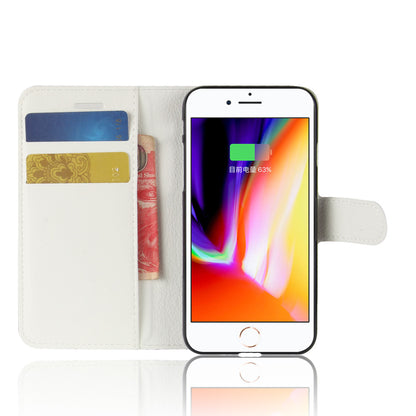 Stand Feature Litchi Skin PU Leather Wallet Magnetic Protective Cover for iPhone 7/8 4.7 inch/SE (2020)/SE (2022)