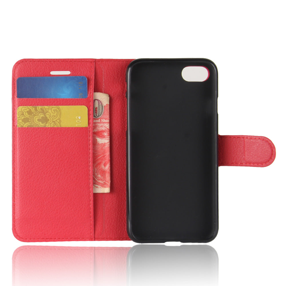 Stand Feature Litchi Skin PU Leather Wallet Magnetic Protective Cover for iPhone 7/8 4.7 inch/SE (2020)/SE (2022)