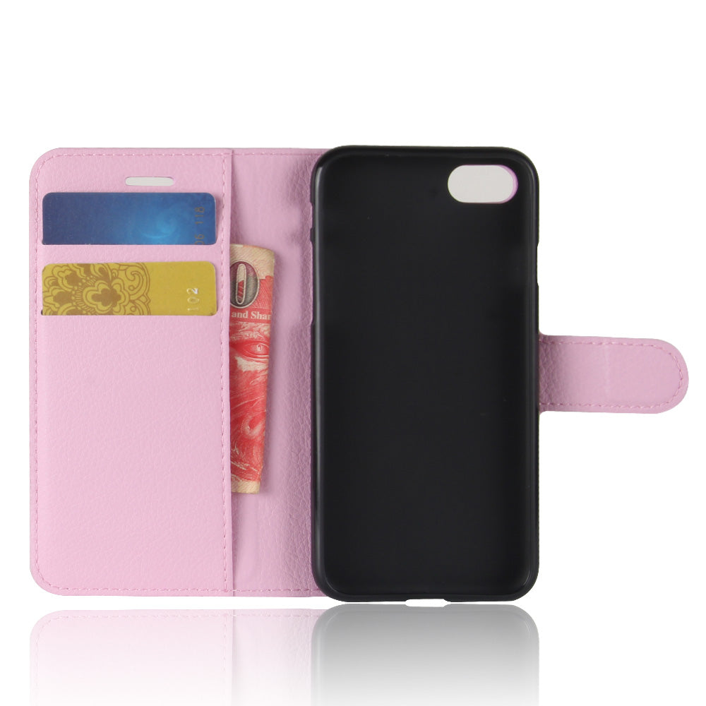Stand Feature Litchi Skin PU Leather Wallet Magnetic Protective Cover for iPhone 7/8 4.7 inch/SE (2020)/SE (2022)