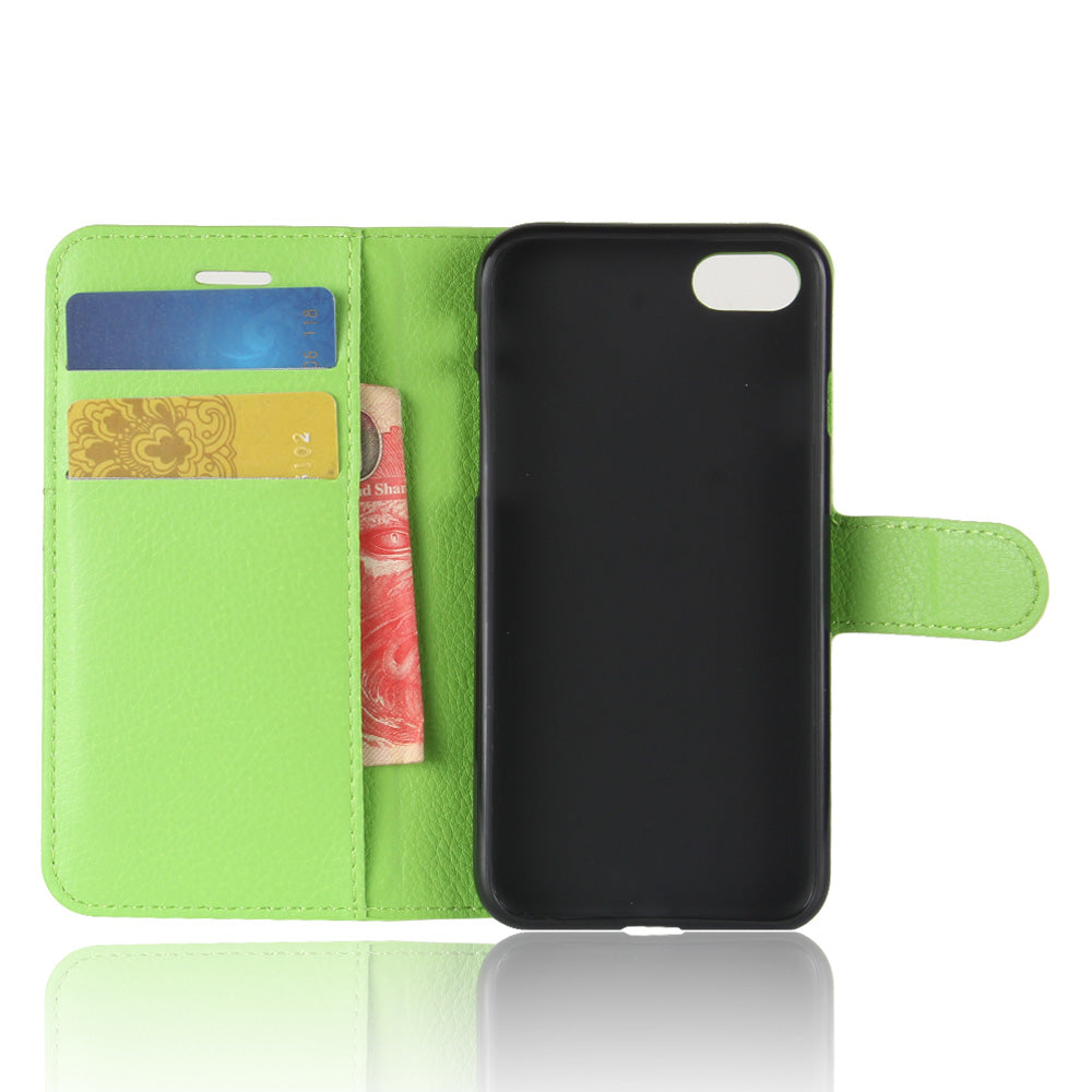 Stand Feature Litchi Skin PU Leather Wallet Magnetic Protective Cover for iPhone 7/8 4.7 inch/SE (2020)/SE (2022)