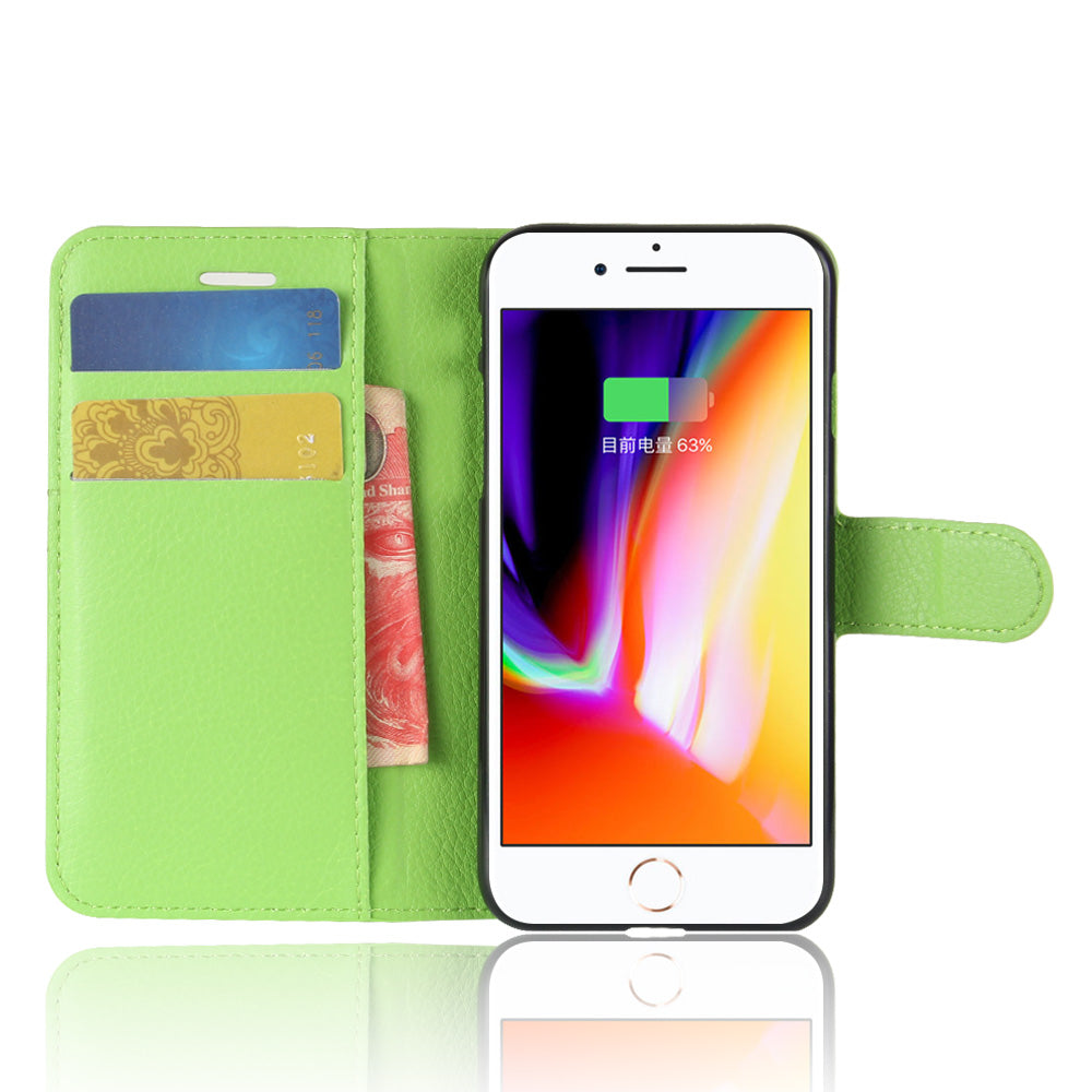 Stand Feature Litchi Skin PU Leather Wallet Magnetic Protective Cover for iPhone 7/8 4.7 inch/SE (2020)/SE (2022)