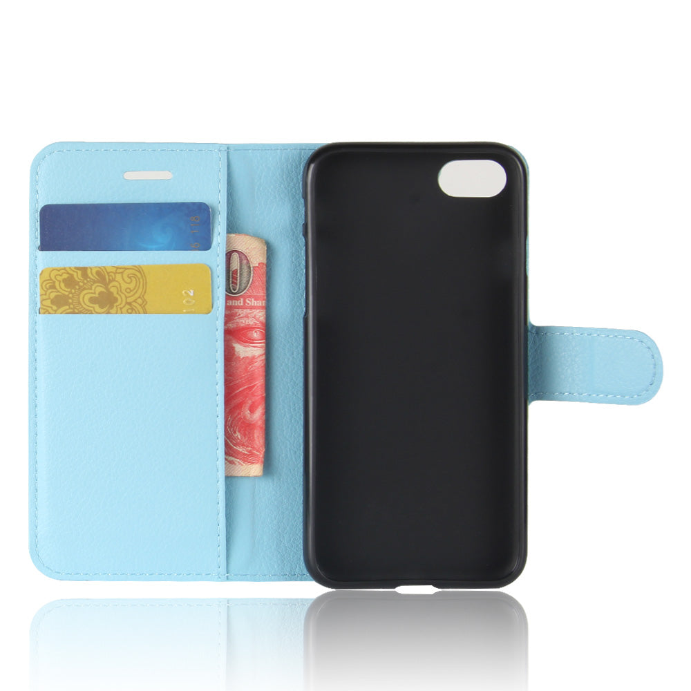 Stand Feature Litchi Skin PU Leather Wallet Magnetic Protective Cover for iPhone 7/8 4.7 inch/SE (2020)/SE (2022)