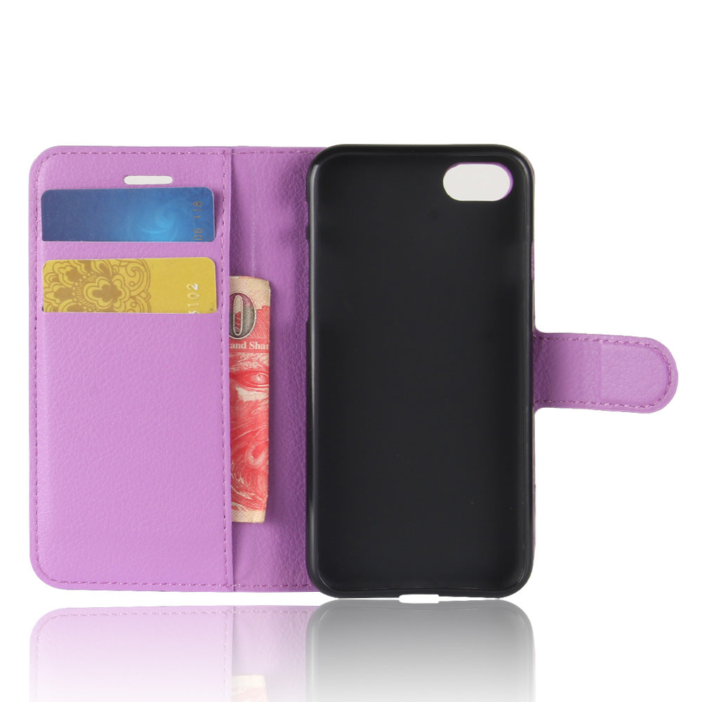 Stand Feature Litchi Skin PU Leather Wallet Magnetic Protective Cover for iPhone 7/8 4.7 inch/SE (2020)/SE (2022)
