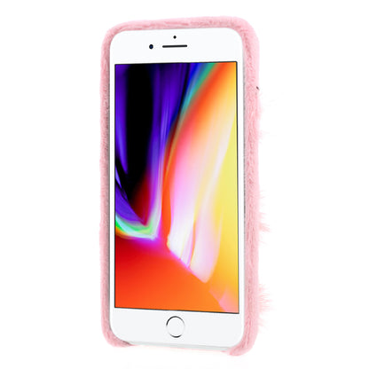 For iPhone 7/8 4.7 inch/SE (2020)/SE (2022) 3D Rabbit Rhinestone Fur PC TPU Protection Cover