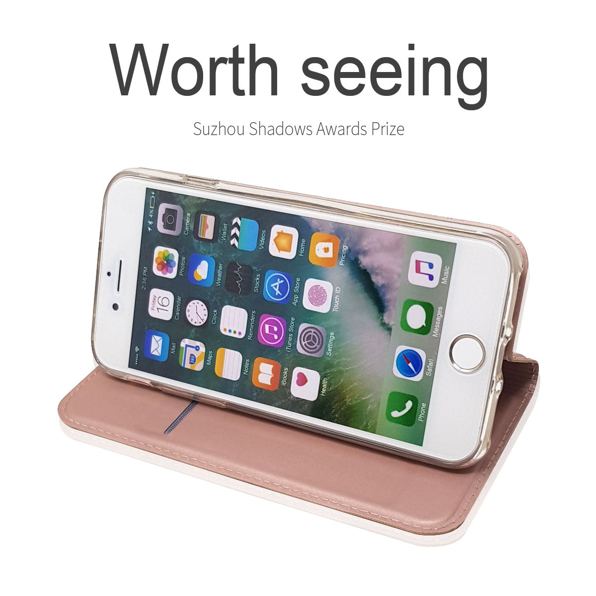 Magnetic Adsorption Stand Leather Card Holder Cover for iPhone SE (2020)/SE (2022)/8/7 4.7 inch