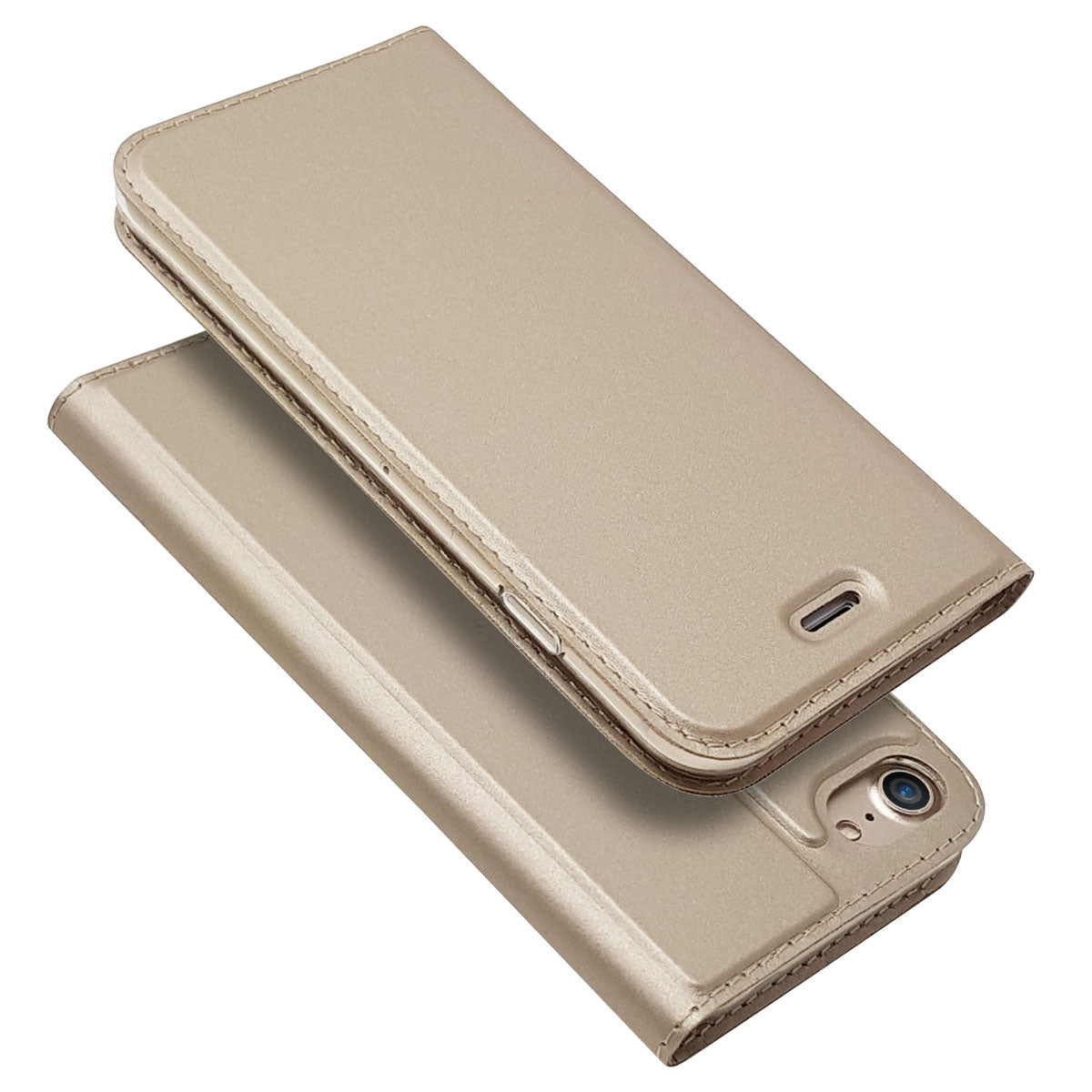 Magnetic Adsorption Stand Leather Card Holder Cover for iPhone SE (2020)/SE (2022)/8/7 4.7 inch