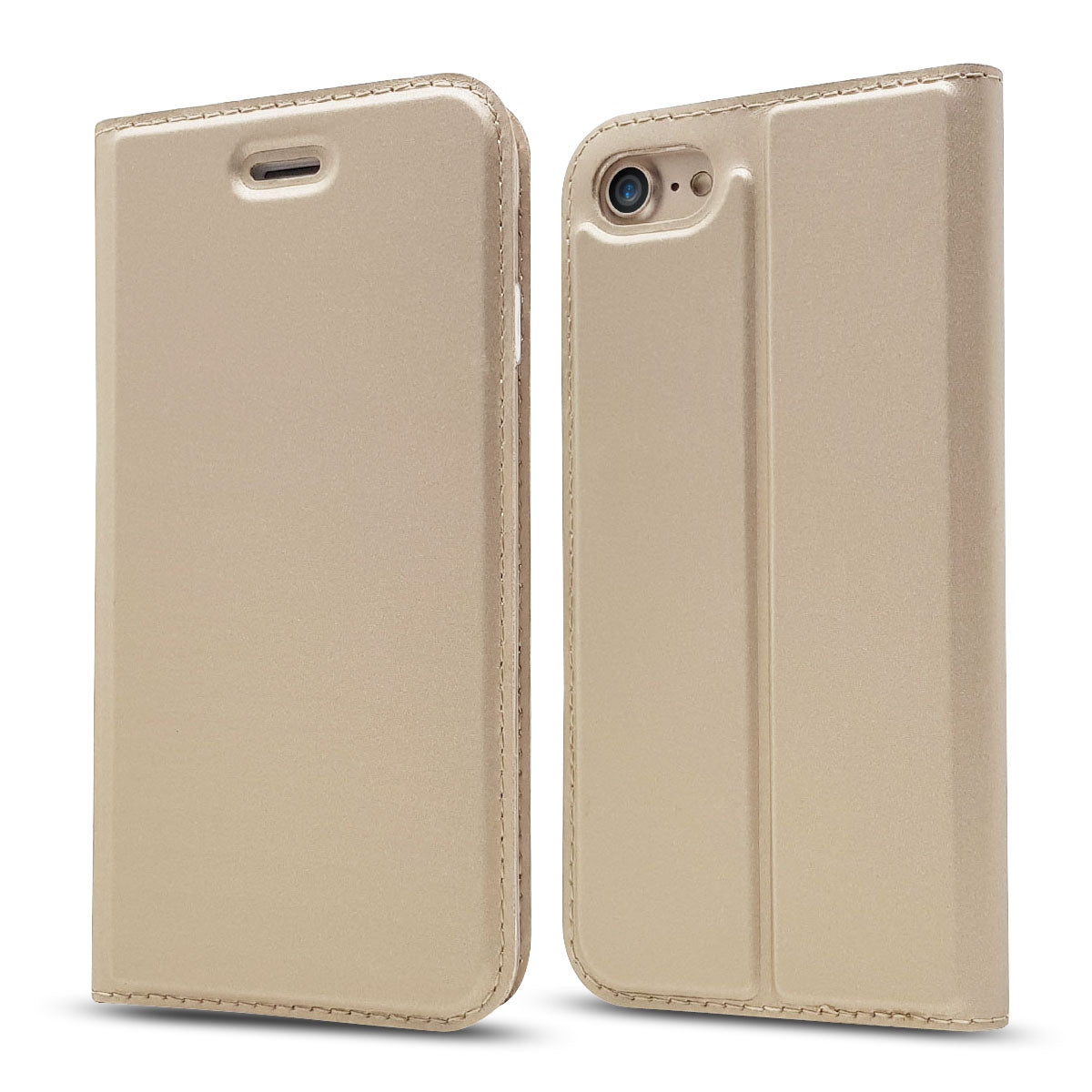 Magnetic Adsorption Stand Leather Card Holder Cover for iPhone SE (2020)/SE (2022)/8/7 4.7 inch