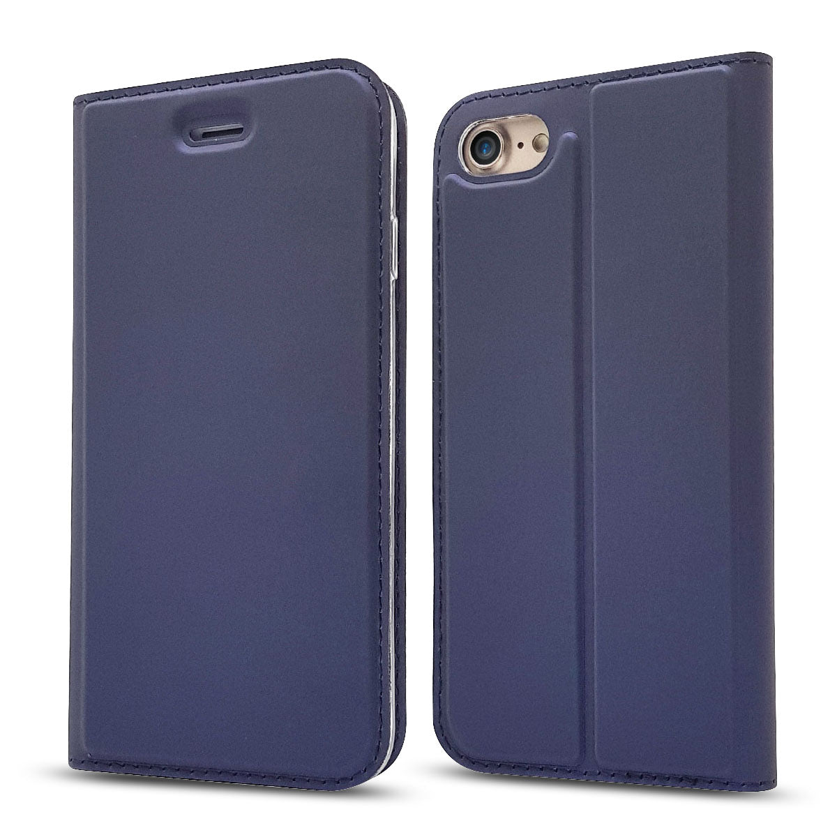 Magnetic Adsorption Stand Leather Card Holder Cover for iPhone SE (2020)/SE (2022)/8/7 4.7 inch