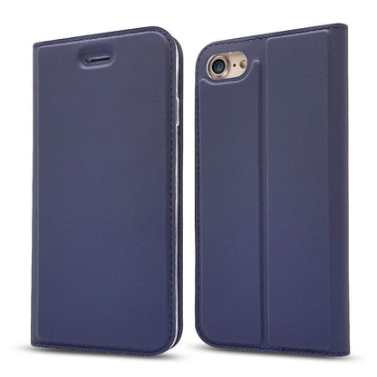 Magnetic Adsorption Stand Leather Card Holder Cover for iPhone SE (2020)/SE (2022)/8/7 4.7 inch