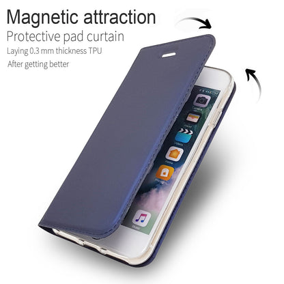 Magnetic Adsorption Stand Leather Card Holder Cover for iPhone SE (2020)/SE (2022)/8/7 4.7 inch