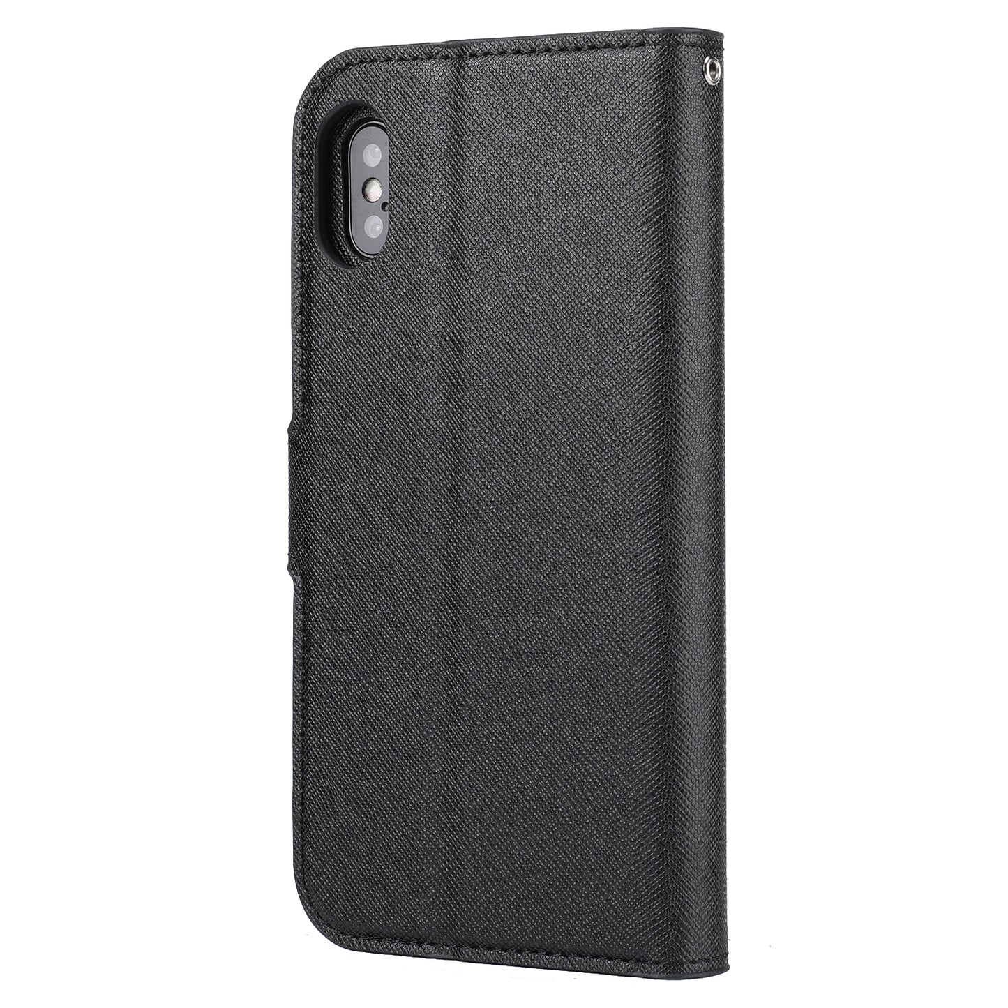Cross Texture Leather Cover + Detachable TPU Back Case foriPhone X/XS 5.8 inch