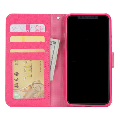 Cross Texture Leather Cover + Detachable TPU Back Case foriPhone X/XS 5.8 inch