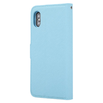 Cross Texture Leather Cover + Detachable TPU Back Case foriPhone X/XS 5.8 inch