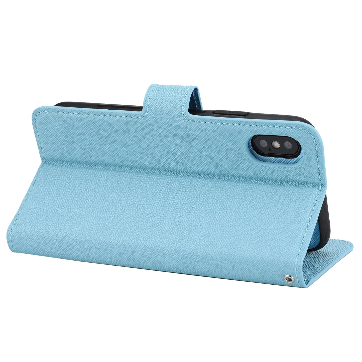 Cross Texture Leather Cover + Detachable TPU Back Case foriPhone X/XS 5.8 inch
