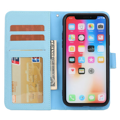 Cross Texture Leather Cover + Detachable TPU Back Case foriPhone X/XS 5.8 inch