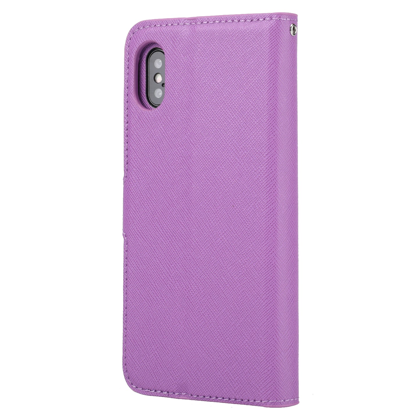 Cross Texture Leather Cover + Detachable TPU Back Case foriPhone X/XS 5.8 inch