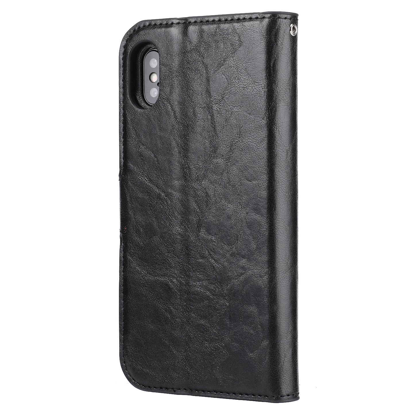 Crazy Horse Leather Cover + Removable TPU Back Case for iPhone X/XS 5.8 (Ten)