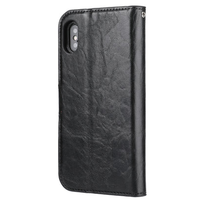 Crazy Horse Leather Cover + Removable TPU Back Case for iPhone X/XS 5.8 (Ten)