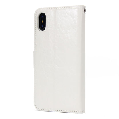 Crazy Horse Leather Cover + Removable TPU Back Case for iPhone X/XS 5.8 (Ten)