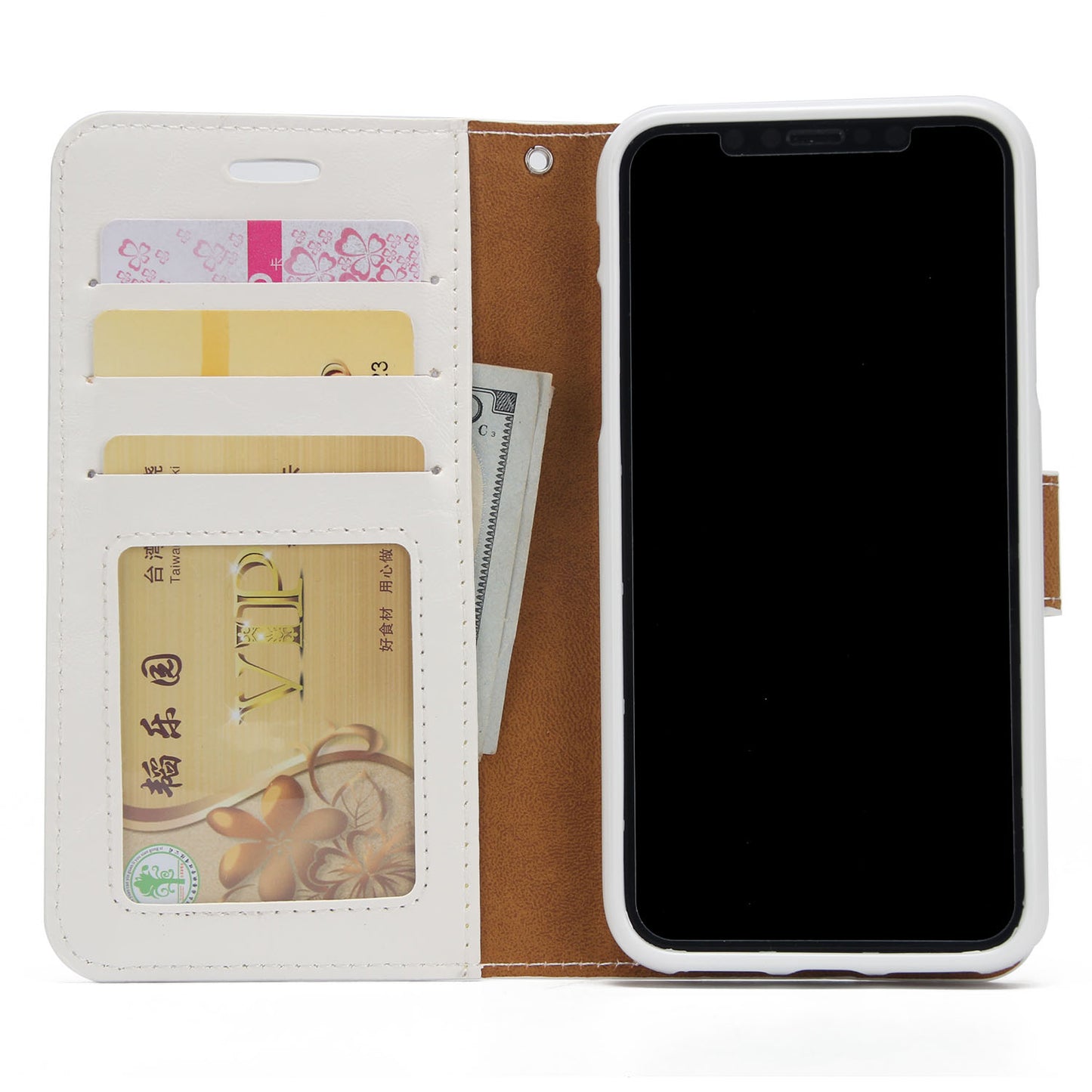 Crazy Horse Leather Cover + Removable TPU Back Case for iPhone X/XS 5.8 (Ten)