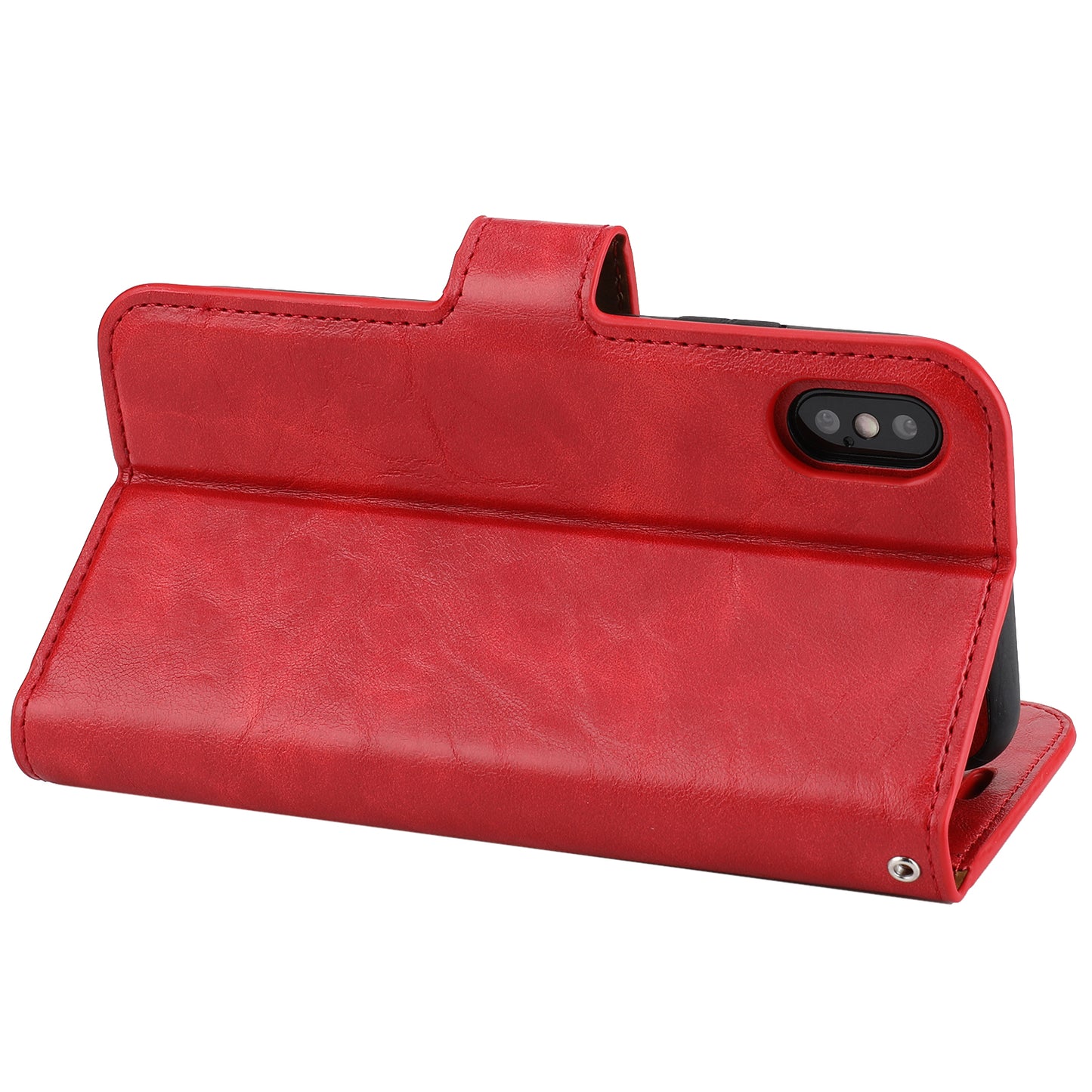Crazy Horse Leather Cover + Removable TPU Back Case for iPhone X/XS 5.8 (Ten)