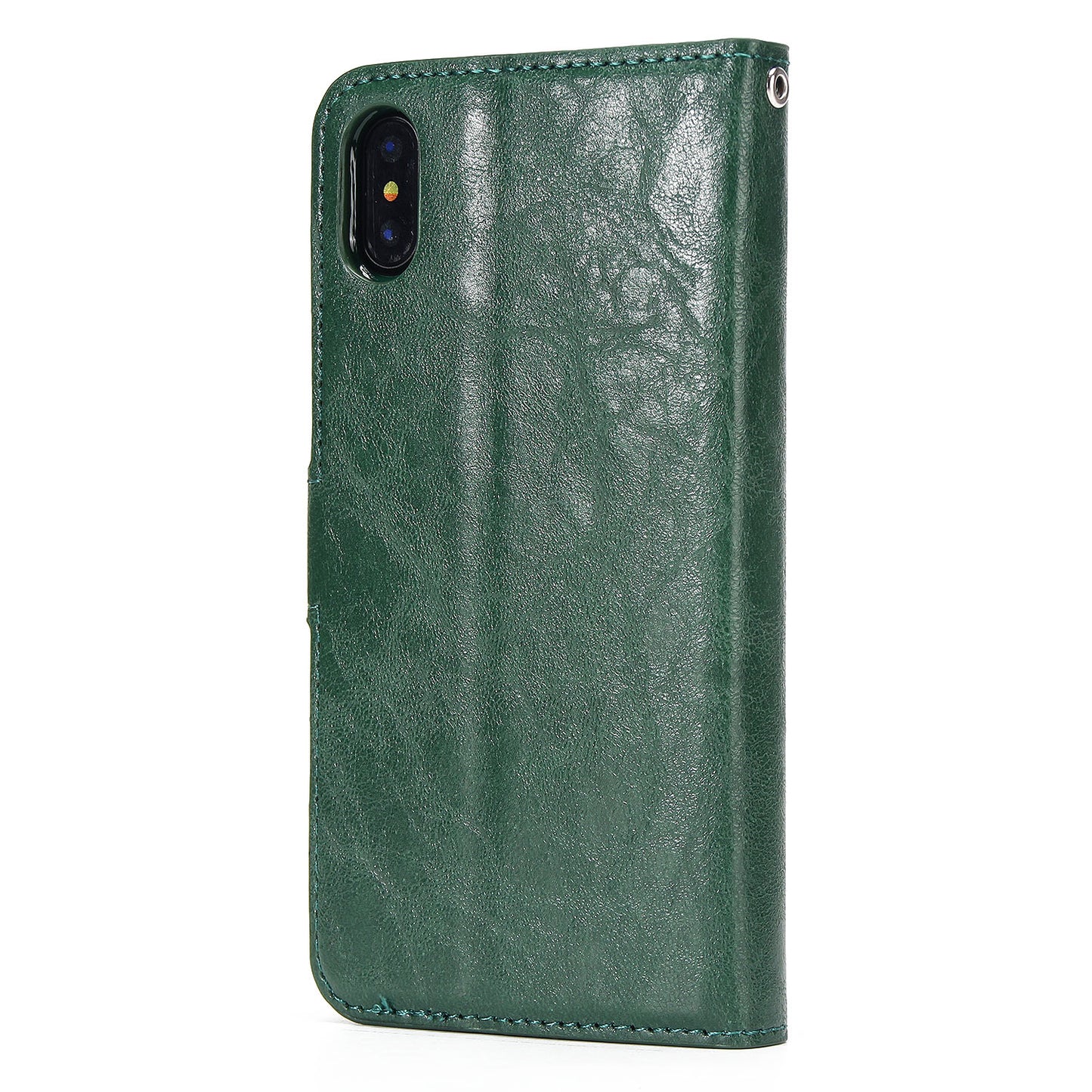 Crazy Horse Leather Cover + Removable TPU Back Case for iPhone X/XS 5.8 (Ten)