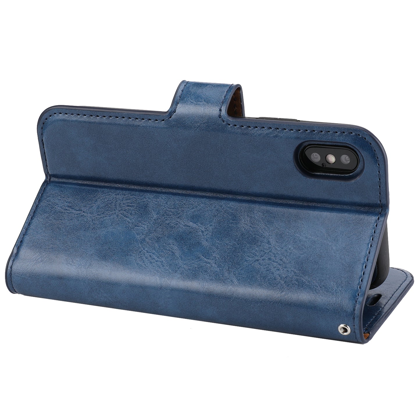 Crazy Horse Leather Cover + Removable TPU Back Case for iPhone X/XS 5.8 (Ten)
