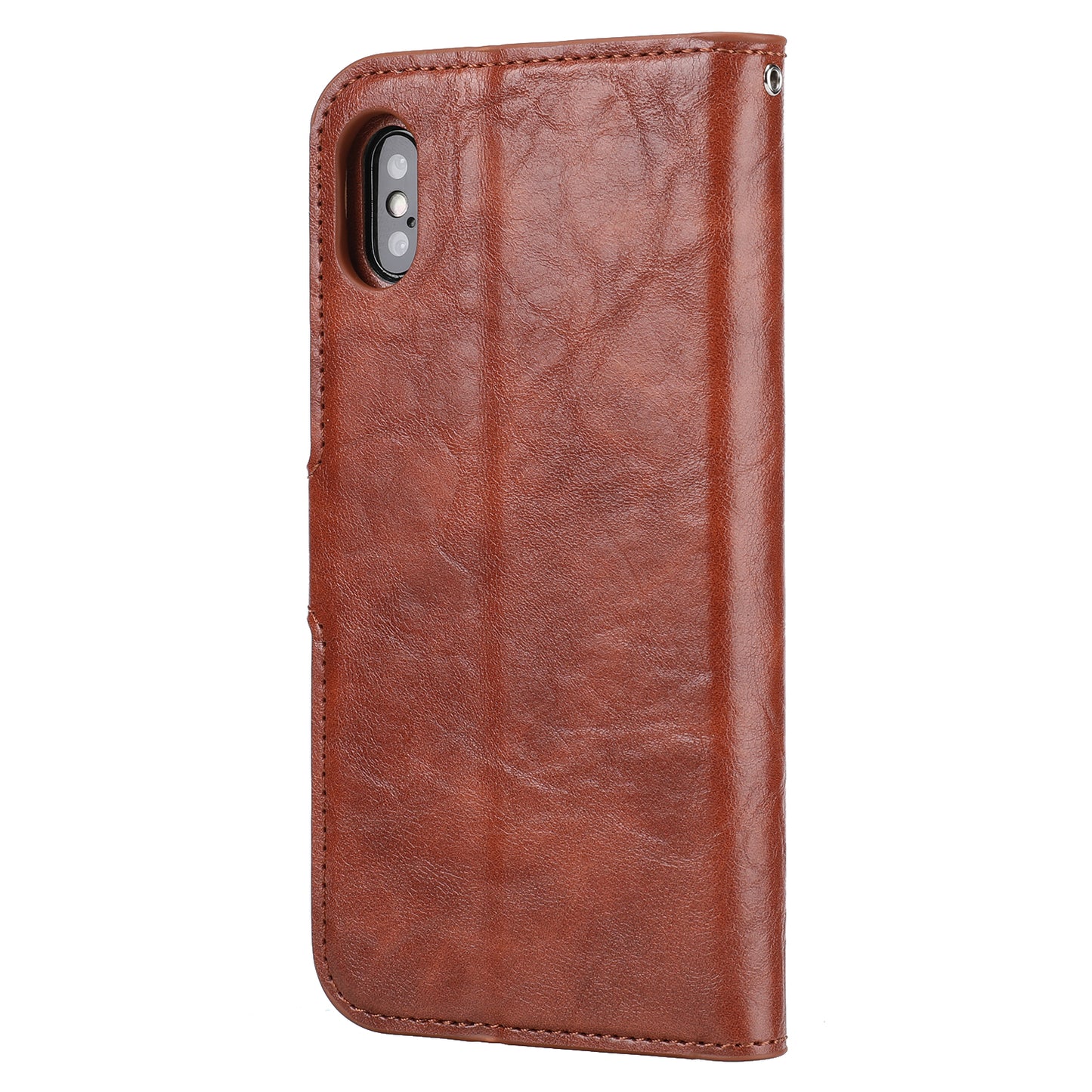 Crazy Horse Leather Cover + Removable TPU Back Case for iPhone X/XS 5.8 (Ten)