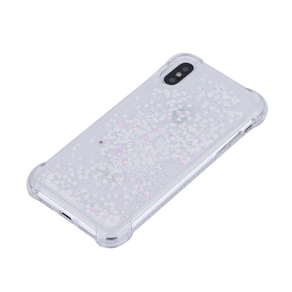 Dynamic Glitter Sequins Liquid Quicksand Drop-proof TPU Case for iPhone XS / X 5.8 inch