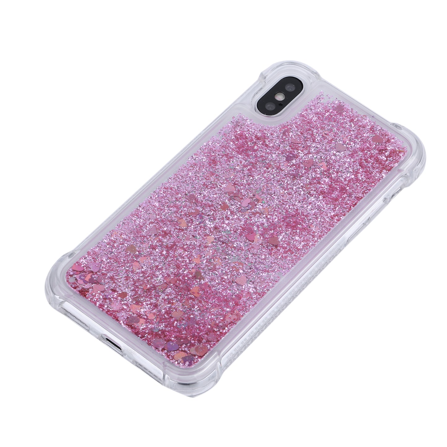 Dynamic Glitter Sequins Liquid Quicksand Drop-proof TPU Case for iPhone XS / X 5.8 inch