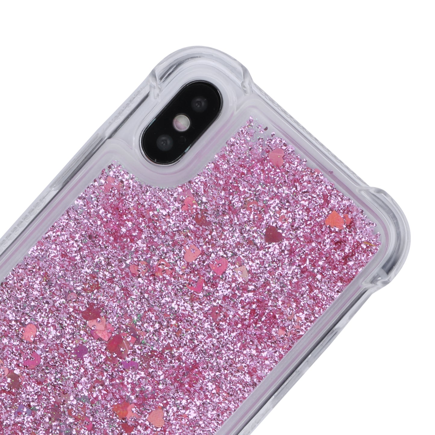 Dynamic Glitter Sequins Liquid Quicksand Drop-proof TPU Case for iPhone XS / X 5.8 inch