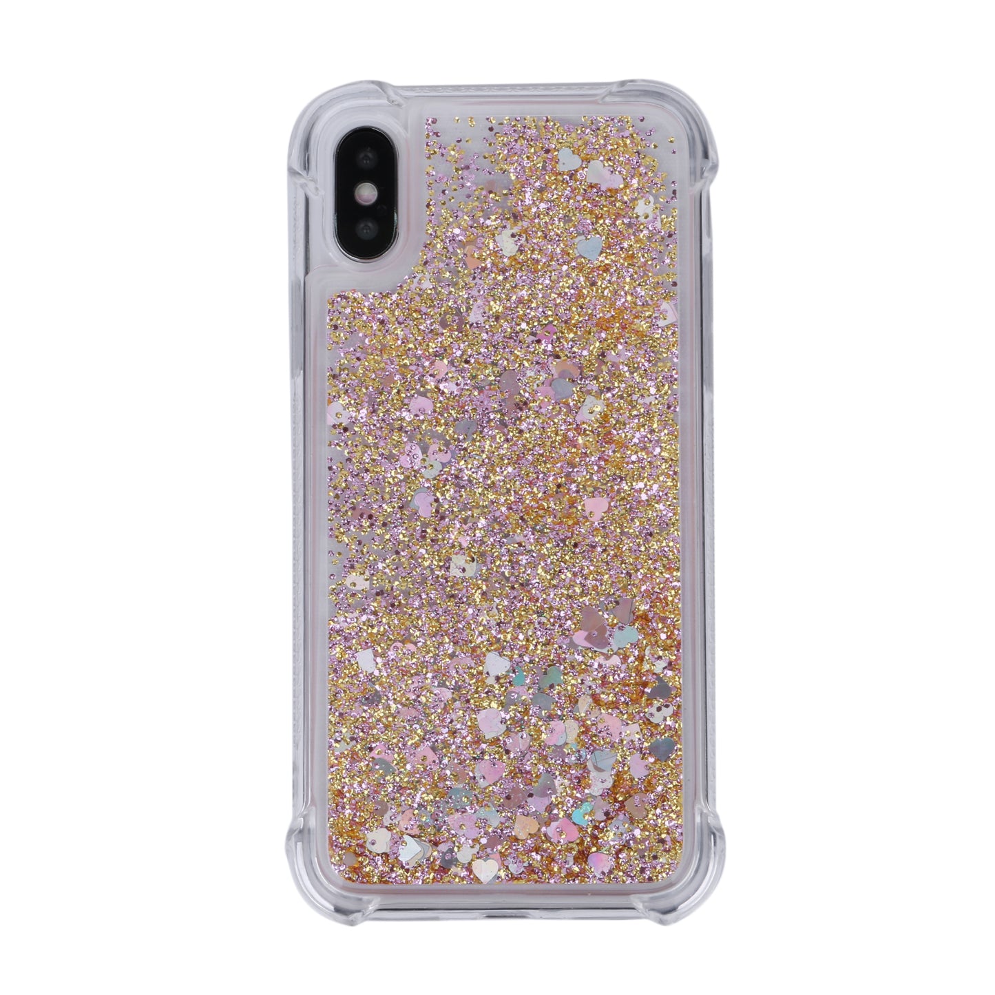 Dynamic Glitter Sequins Liquid Quicksand Drop-proof TPU Case for iPhone XS / X 5.8 inch