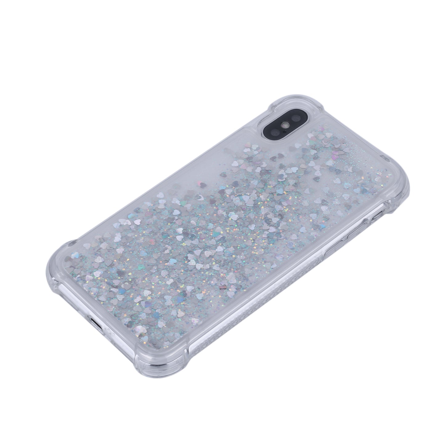 Dynamic Glitter Sequins Liquid Quicksand Drop-proof TPU Case for iPhone XS / X 5.8 inch