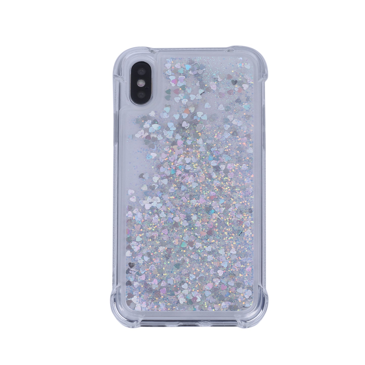 Dynamic Glitter Sequins Liquid Quicksand Drop-proof TPU Case for iPhone XS / X 5.8 inch