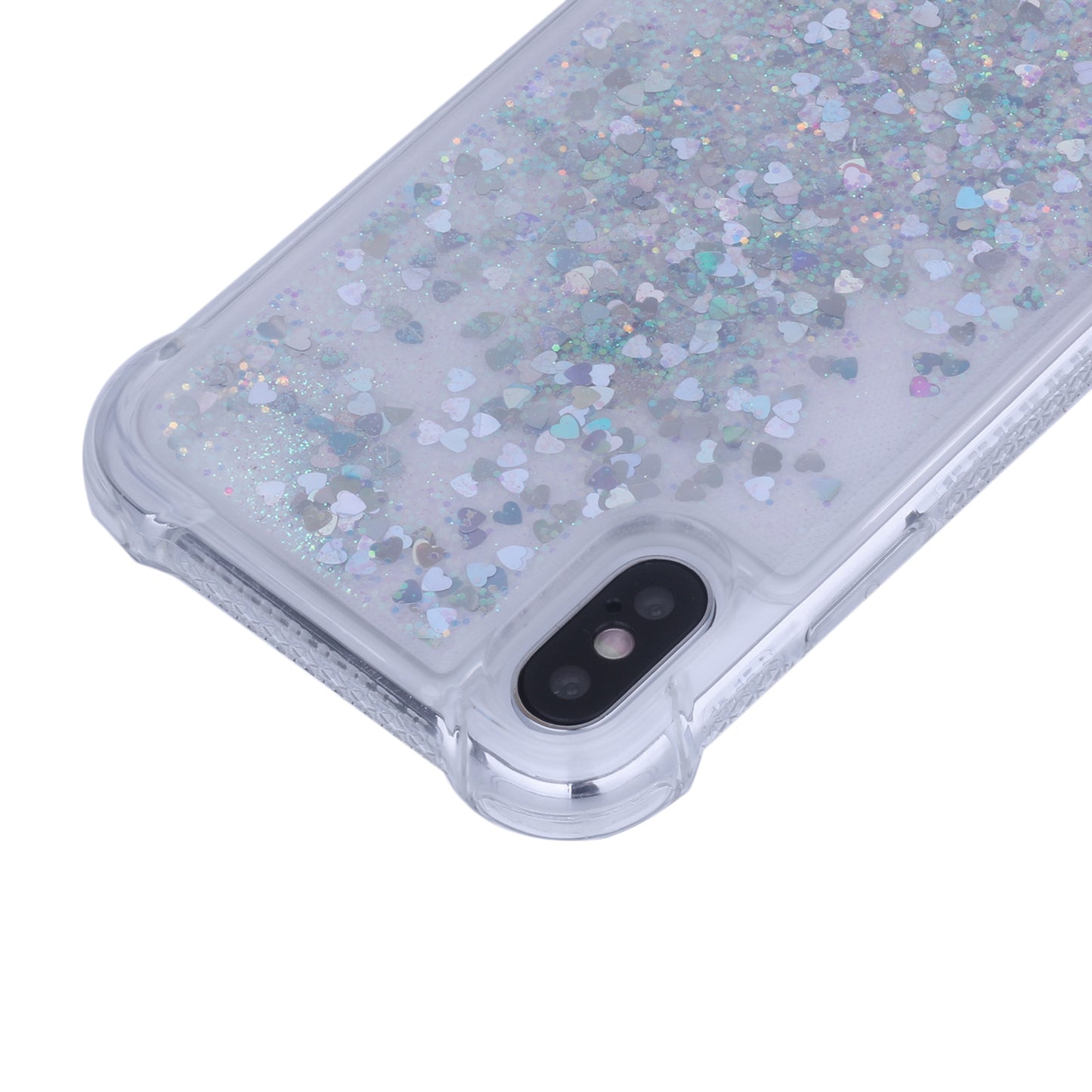 Dynamic Glitter Sequins Liquid Quicksand Drop-proof TPU Case for iPhone XS / X 5.8 inch