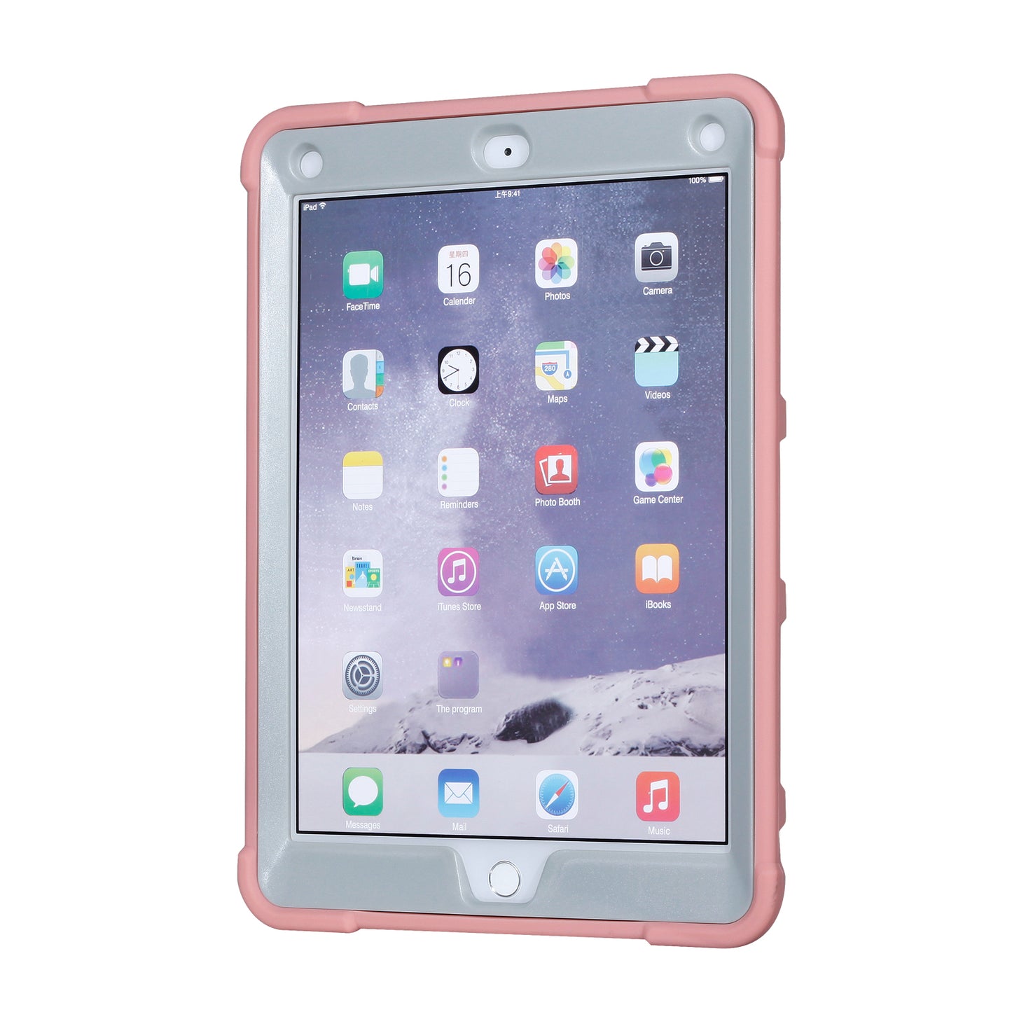 Armor Defender Kickstand PC Silicone Hybrid Case for iPad 9.7 (2018) / 9.7 (2017)