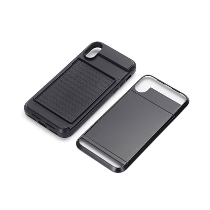 PC + TPU Hybrid Case with Hidden Card Holder for iPhone X