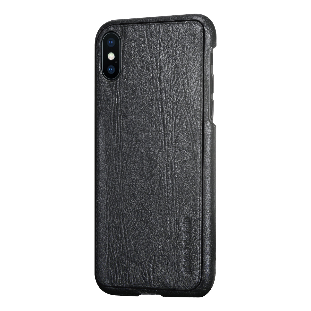 PIERRE CARDIN Genuine Leather Coated PC Back Shell for iPhone X/10 5.8 inch