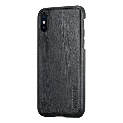 PIERRE CARDIN Genuine Leather Coated PC Back Shell for iPhone X/10 5.8 inch