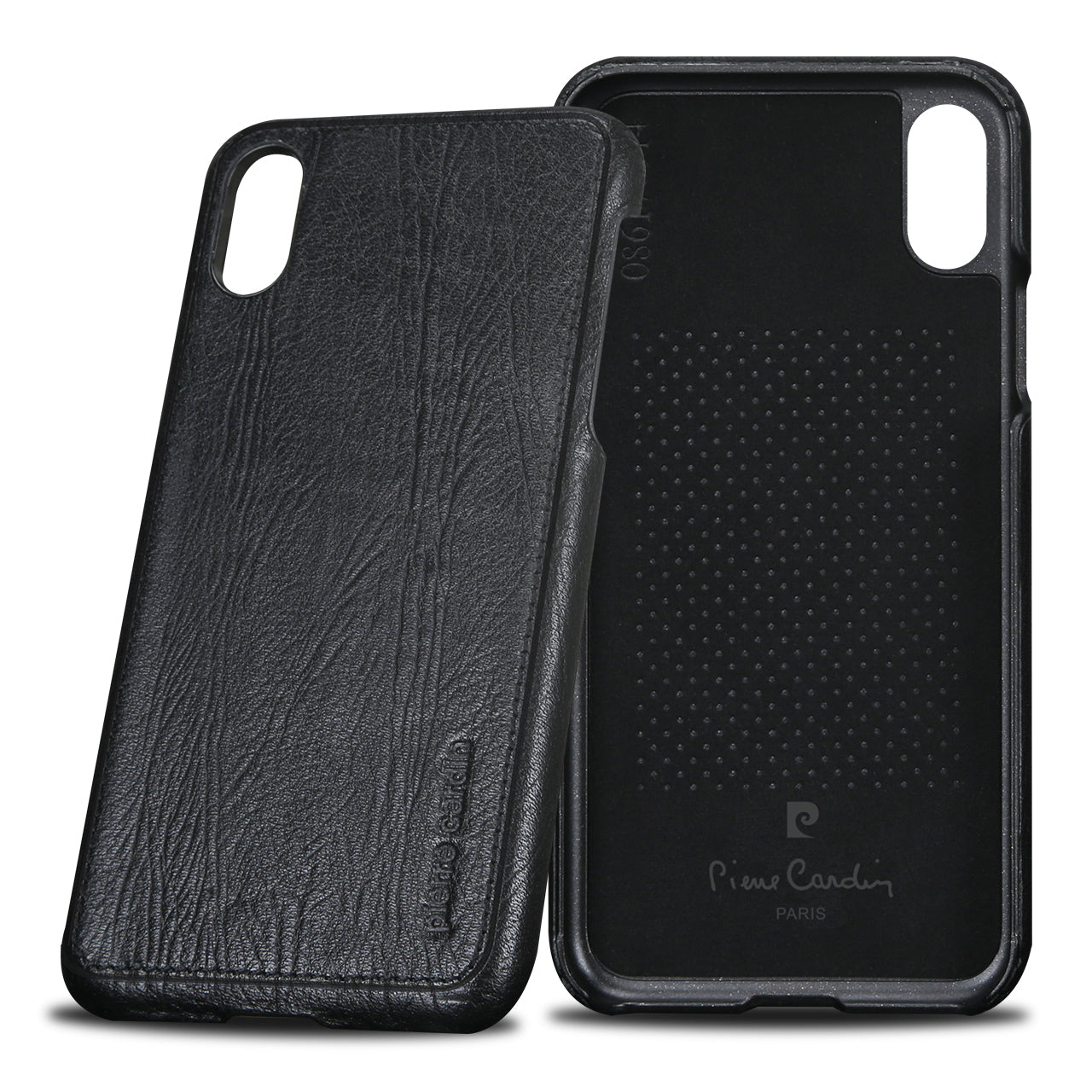 PIERRE CARDIN Genuine Leather Coated PC Back Shell for iPhone X/10 5.8 inch