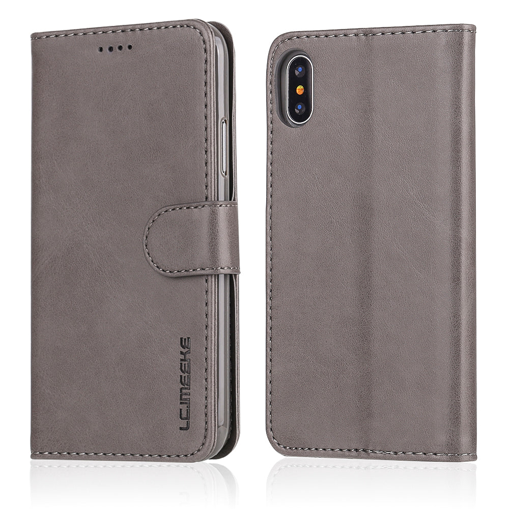 LC.IMEEKE Wallet Stand Leather Protective Case for iPhone X/10