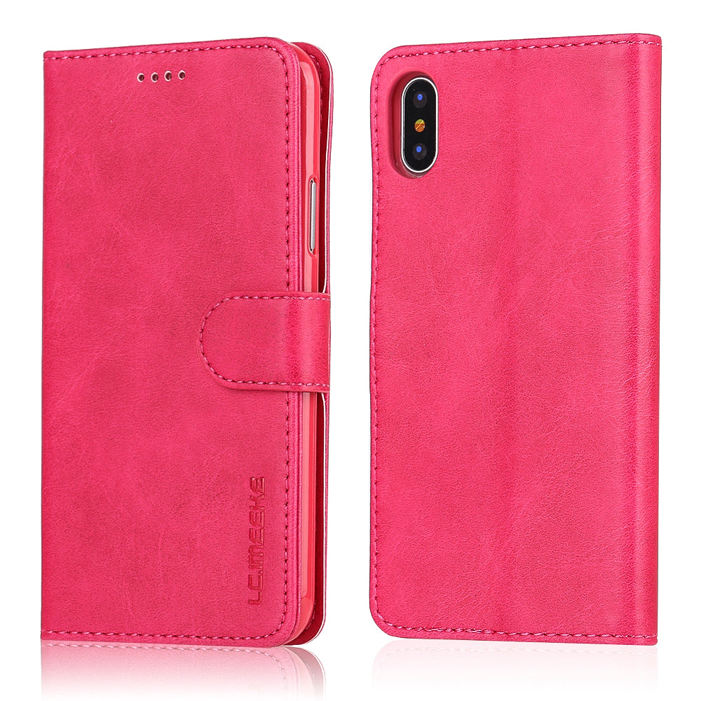 LC.IMEEKE Wallet Stand Leather Protective Case for iPhone X/10