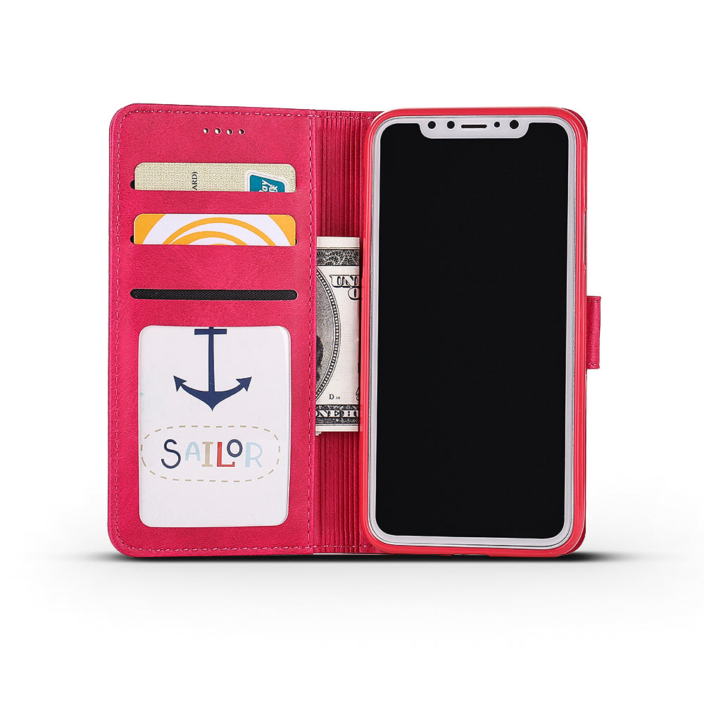 LC.IMEEKE Wallet Stand Leather Protective Case for iPhone X/10