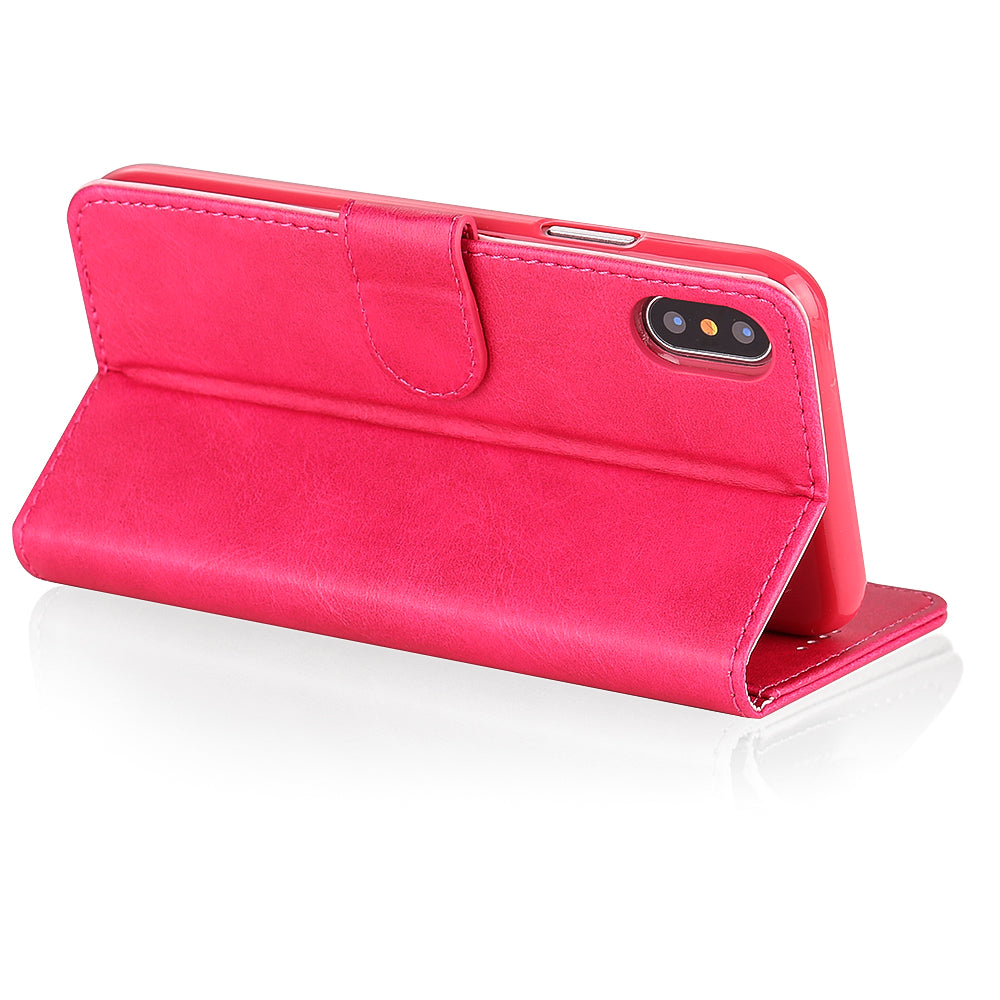 LC.IMEEKE Wallet Stand Leather Protective Case for iPhone X/10